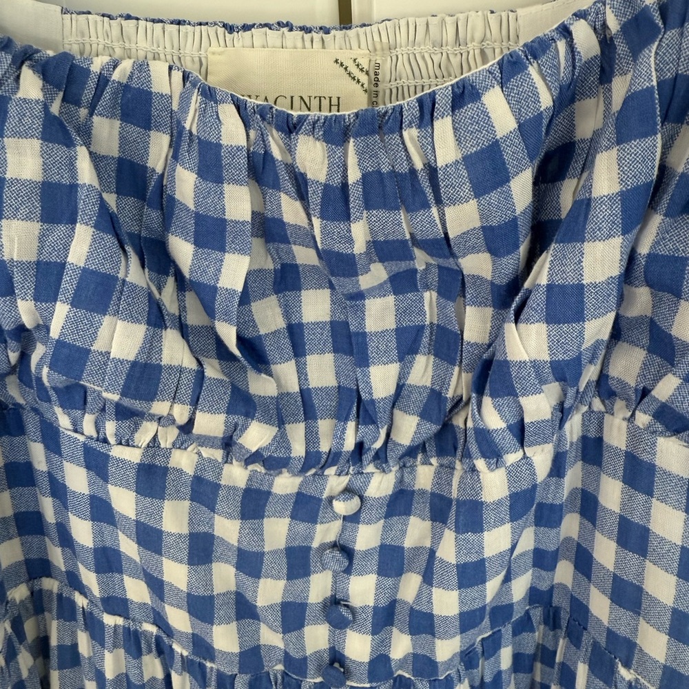 Hyacinth House Blue Gingham Puff Sleeve Dress - Picture 10 of 12